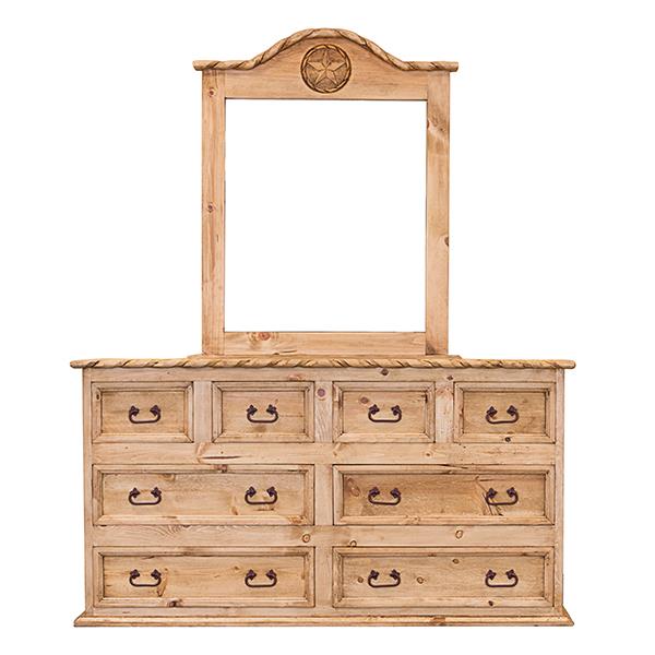 Rustic Honey Pine Rope and Stars Bedroom Set at Walker Mattress and Furniture Locations in Cedar Park and Belton TX.