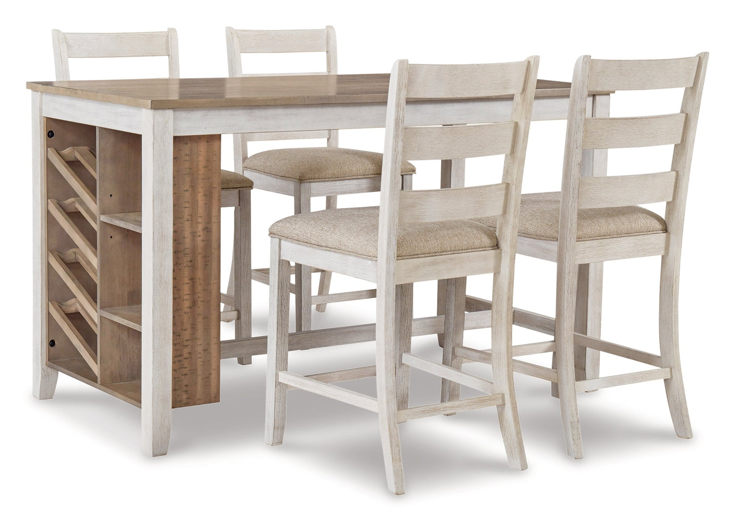 Skempton Counter Height Dining Table and 4 Barstools at Walker Mattress and Furniture Locations in Cedar Park and Belton TX.