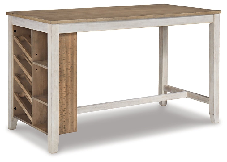 Skempton Counter Height Dining Table and 4 Barstools at Walker Mattress and Furniture Locations in Cedar Park and Belton TX.