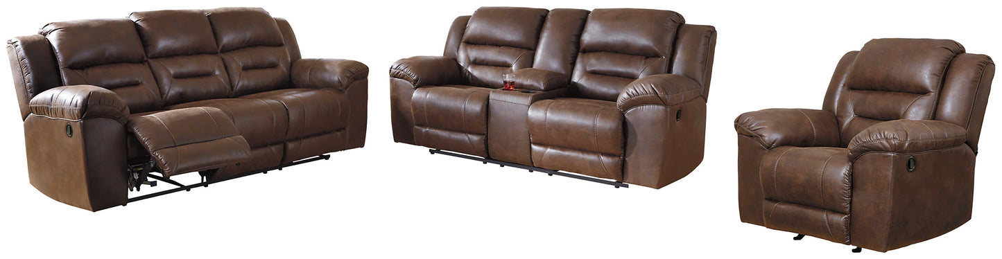Stoneland Sofa, Loveseat and Recliner at Walker Mattress and Furniture Locations in Cedar Park and Belton TX.