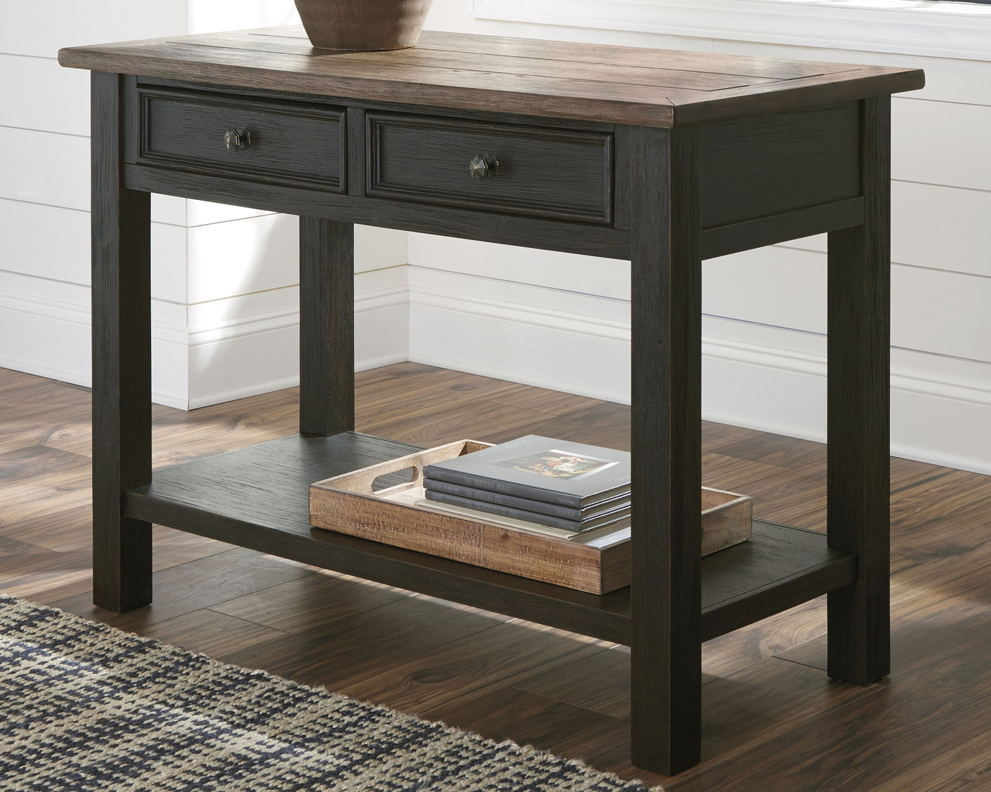 Tyler Creek Sofa Table at Walker Mattress and Furniture Locations in Cedar Park and Belton TX.