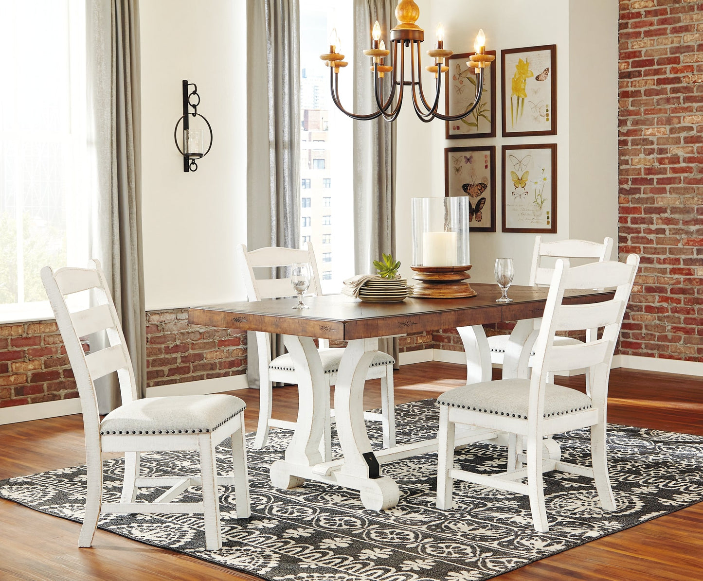 Valebeck Dining Table and 4 Chairs at Walker Mattress and Furniture Locations in Cedar Park and Belton TX.