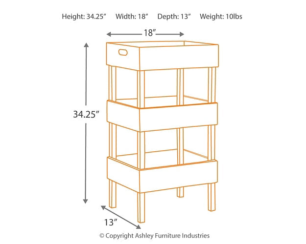 Yulton Storage Shelf at Walker Mattress and Furniture Locations in Cedar Park and Belton TX.