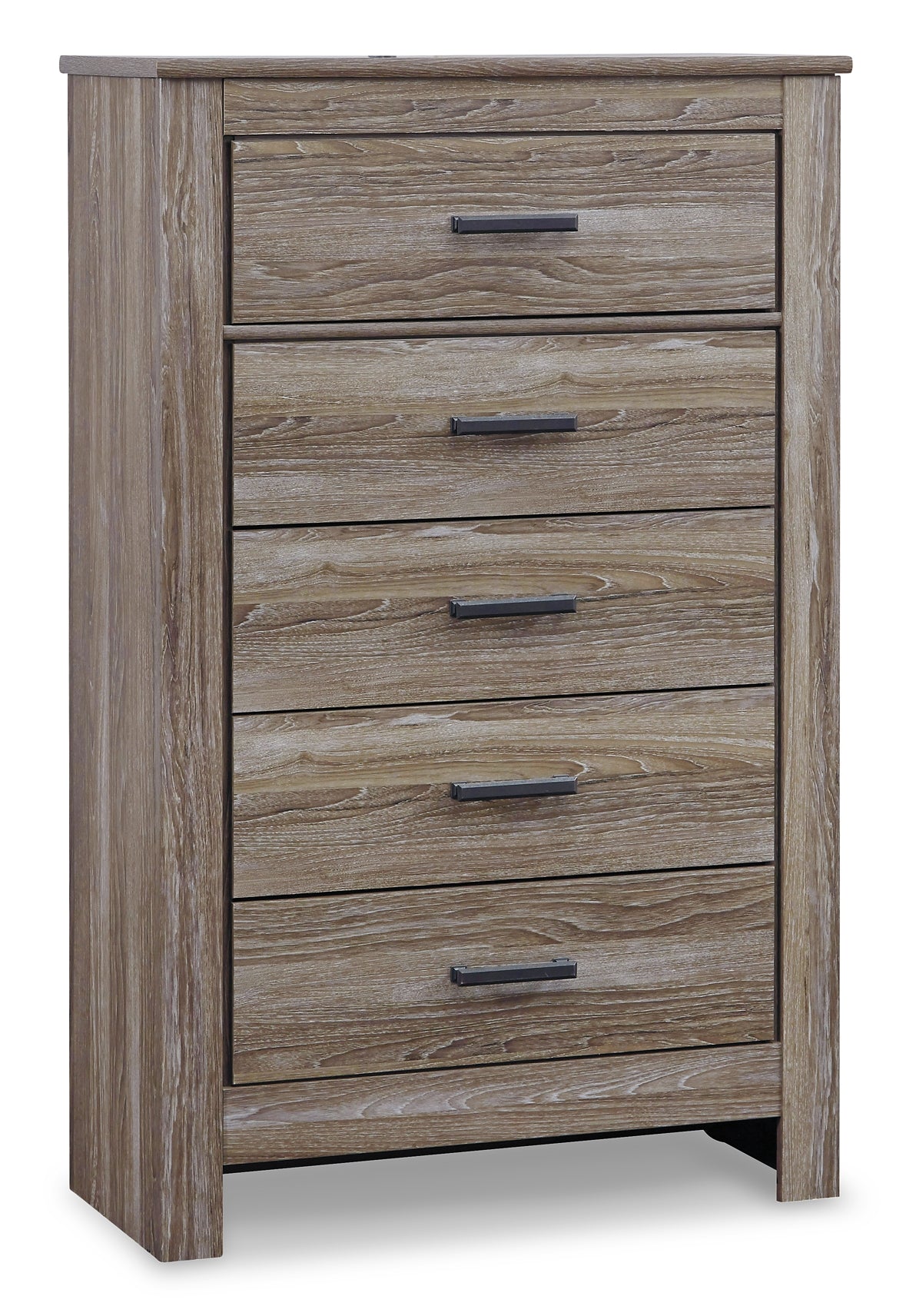 Zelen King Panel Bed with Mirrored Dresser and Chest at Walker Mattress and Furniture Locations in Cedar Park and Belton TX.