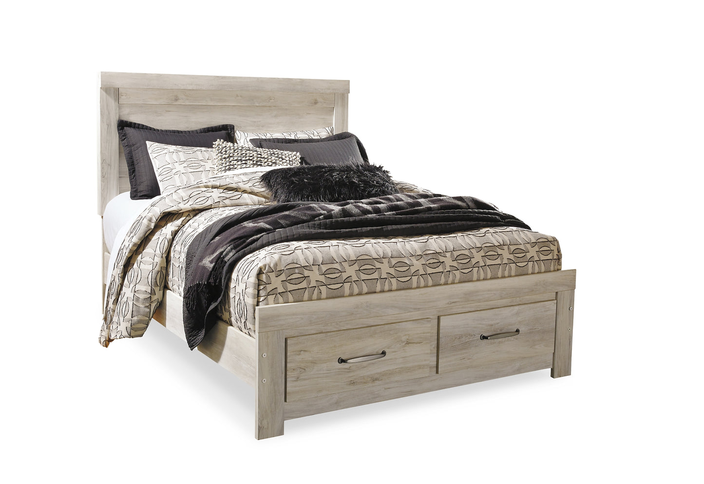 Bellaby Platform Bed With 2 Storage Drawers With Mirrored Dresser And 2 Nightstands