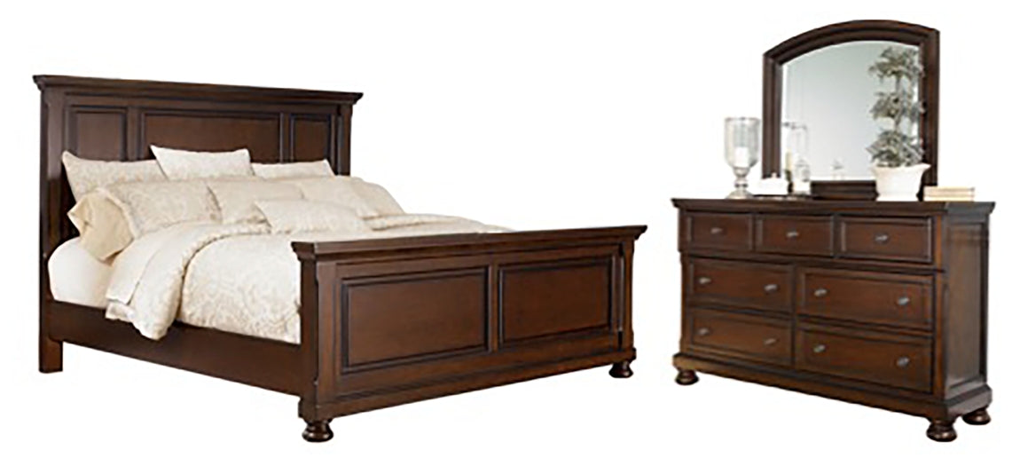 Porter Panel Bed With Mirrored Dresser