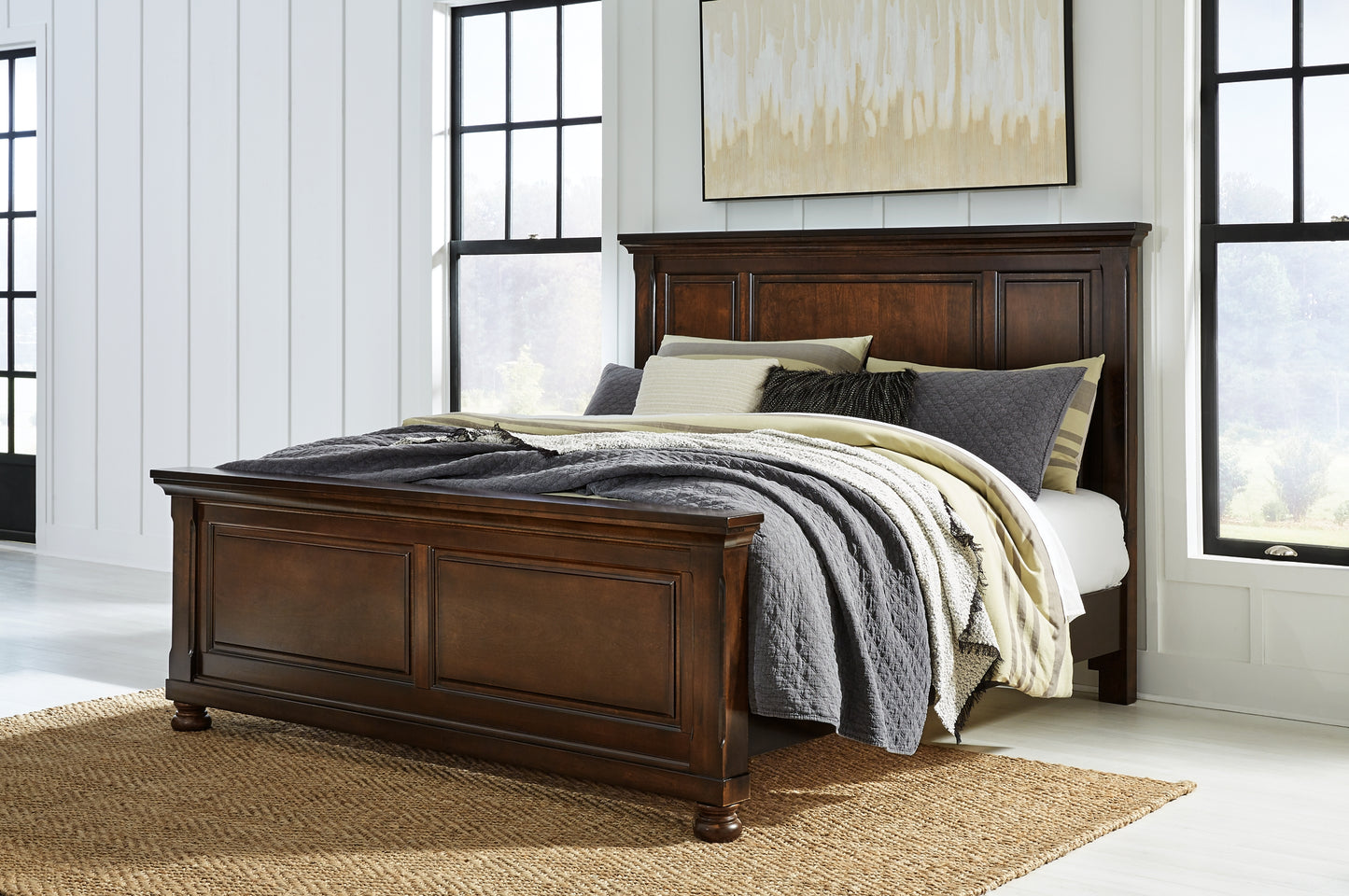 Porter Panel Bed With Mirrored Dresser