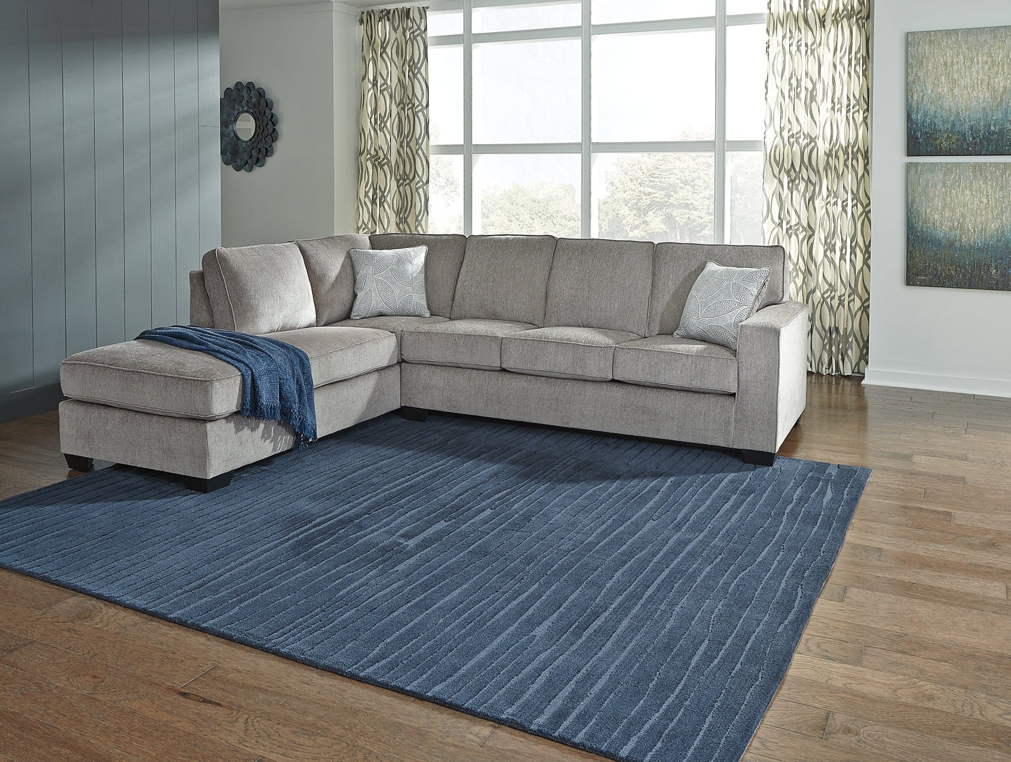 Altari 2-Piece Sectional with Ottoman at Walker Mattress and Furniture