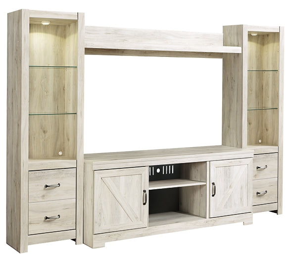 Bellaby 4-Piece Entertainment Center at Walker Mattress and Furniture Locations in Cedar Park and Belton TX.