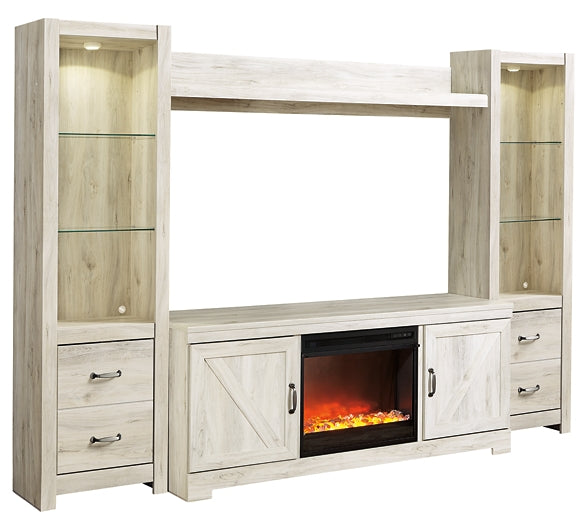Bellaby 4-Piece Entertainment Center with Fireplace at Walker Mattress and Furniture Locations in Cedar Park and Belton TX.