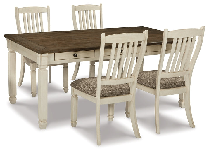 Bolanburg Dining Table and 4 Chairs at Walker Mattress and Furniture Locations in Cedar Park and Belton TX.