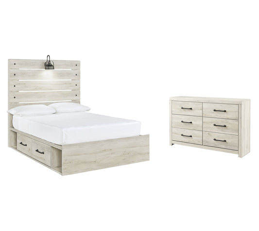 Cambeck Full Panel Bed with 4 Storage Drawers with Dresser at Walker Mattress and Furniture Locations in Cedar Park and Belton TX.