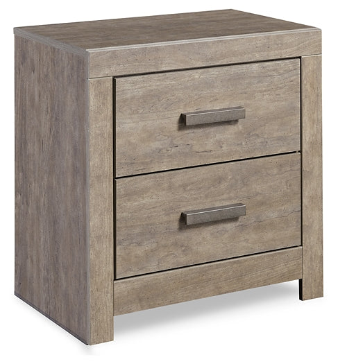 Culverbach King Panel Bed with Mirrored Dresser, Chest and 2 Nightstands at Walker Mattress and Furniture Locations in Cedar Park and Belton TX.