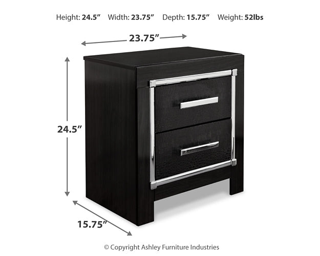 Kaydell King Upholstered Panel Bed with Mirrored Dresser, Chest and Nightstand at Walker Mattress and Furniture Locations in Cedar Park and Belton TX.