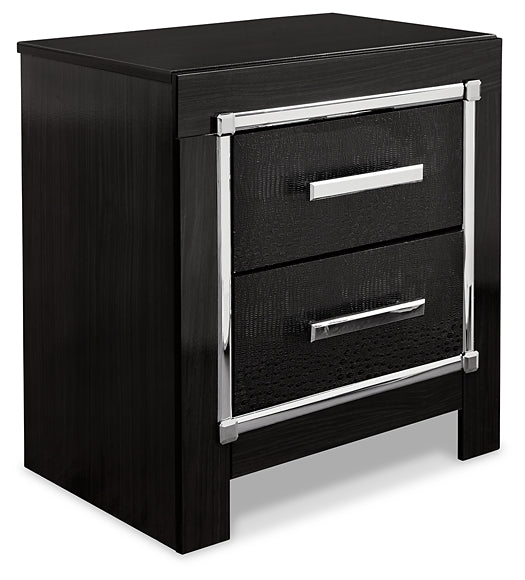 Kaydell King Upholstered Panel Bed with Mirrored Dresser, Chest and Nightstand at Walker Mattress and Furniture Locations in Cedar Park and Belton TX.