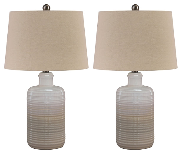 Marnina Ceramic Table Lamp (2/CN) at Walker Mattress and Furniture Locations in Cedar Park and Belton TX.