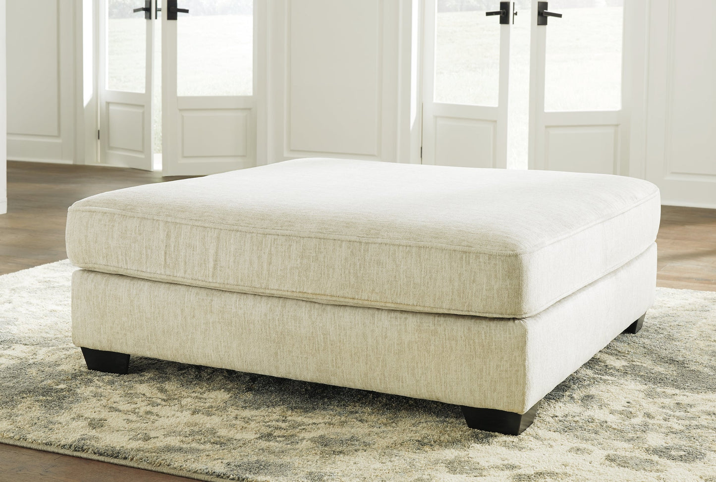 Rawcliffe Oversized Accent Ottoman at Walker Mattress and Furniture Locations in Cedar Park and Belton TX.