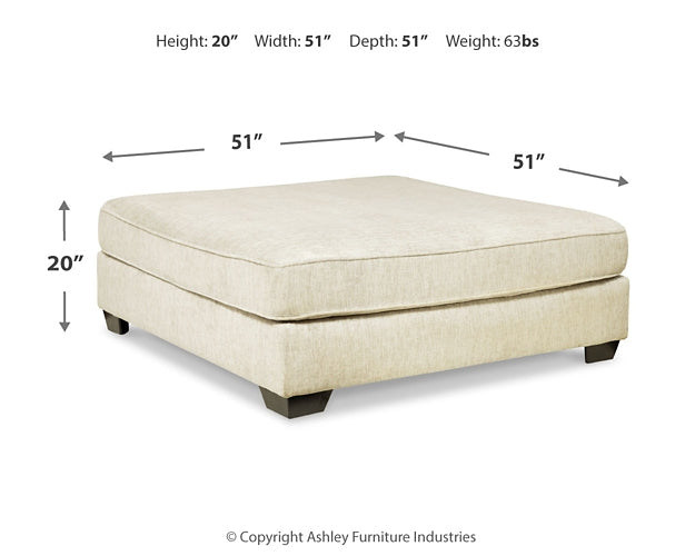 Rawcliffe Oversized Accent Ottoman at Walker Mattress and Furniture Locations in Cedar Park and Belton TX.