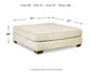 Rawcliffe Oversized Accent Ottoman at Walker Mattress and Furniture Locations in Cedar Park and Belton TX.