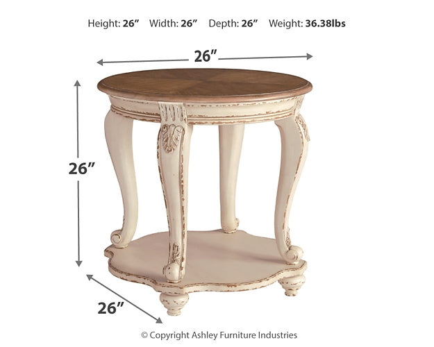 Realyn 2 End Tables at Walker Mattress and Furniture Locations in Cedar Park and Belton TX.