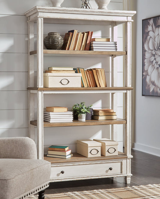 Realyn Bookcase at Walker Mattress and Furniture Locations in Cedar Park and Belton TX.