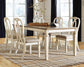 Realyn Dining Table and 4 Chairs at Walker Mattress and Furniture Locations in Cedar Park and Belton TX.