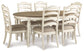 Realyn Dining Table and 6 Chairs at Walker Mattress and Furniture Locations in Cedar Park and Belton TX.