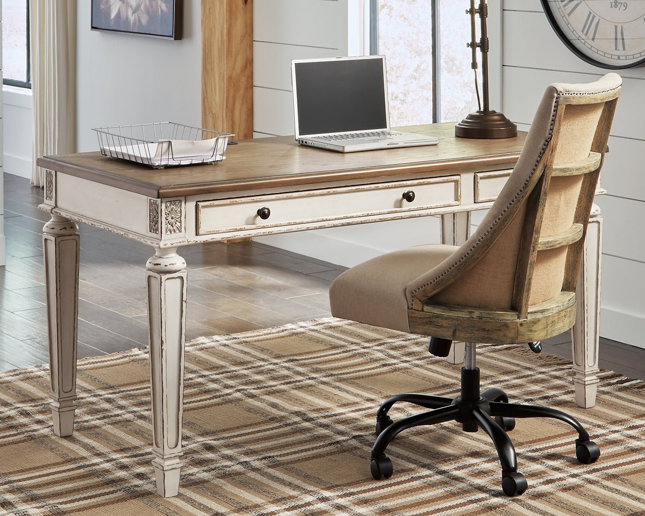 Realyn Home Office Desk at Walker Mattress and Furniture Locations in Cedar Park and Belton TX.