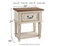 Realyn One Drawer Night Stand at Walker Mattress and Furniture Locations in Cedar Park and Belton TX.
