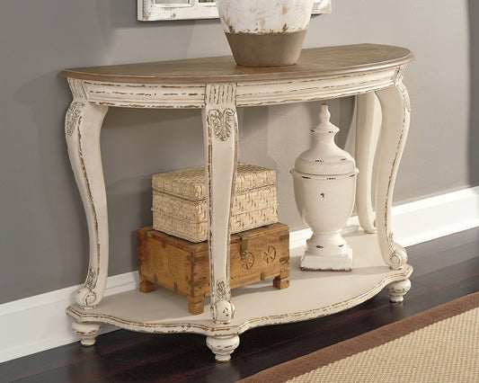 Realyn Sofa Table at Walker Mattress and Furniture Locations in Cedar Park and Belton TX.