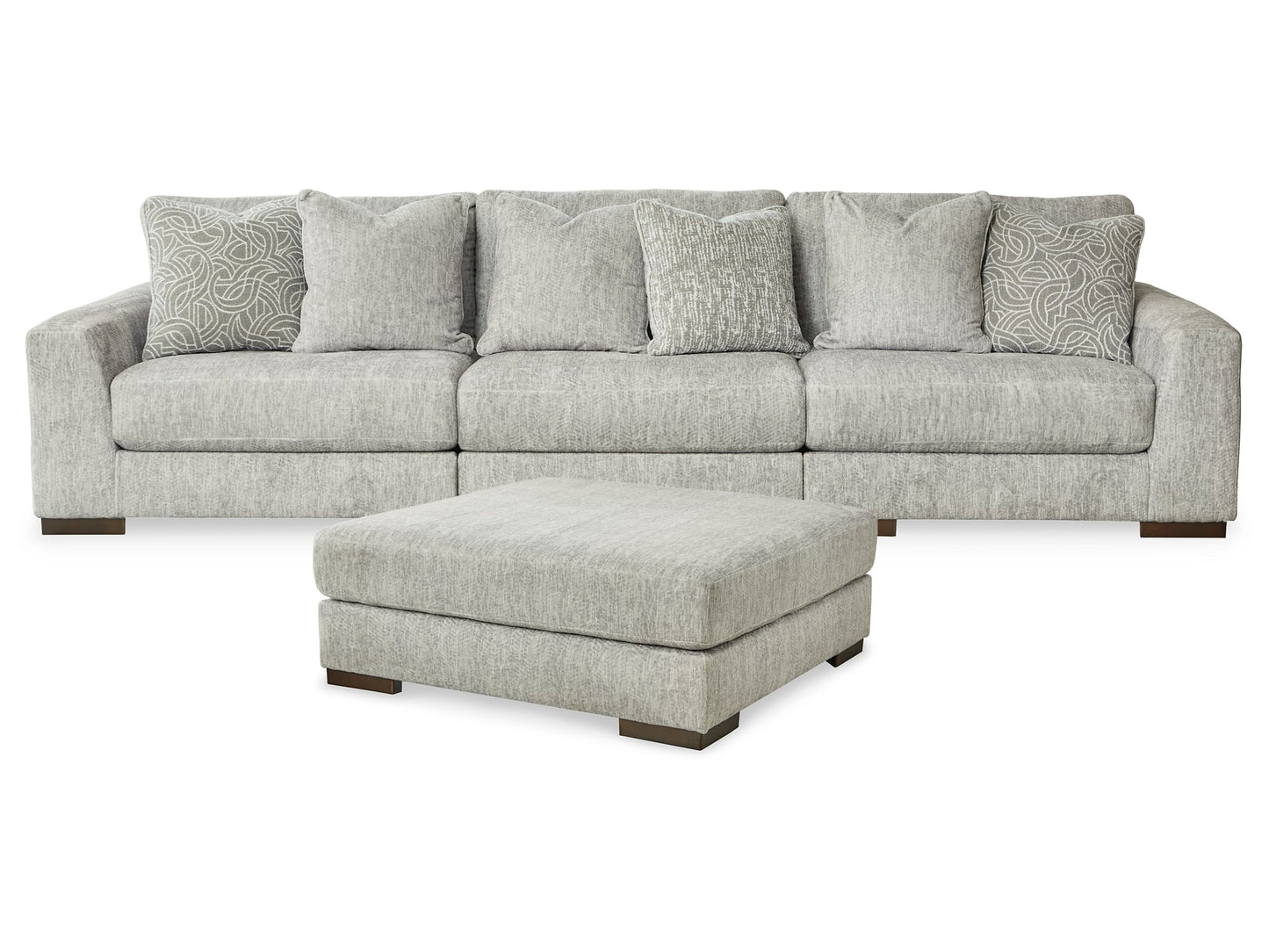Regent Park 3-Piece Sectional with Ottoman at Walker Mattress and Furniture Locations in Cedar Park and Belton TX.