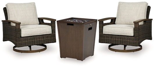 Rodeway South Fire Pit Table and 2 Chairs at Walker Mattress and Furniture Locations in Cedar Park and Belton TX.