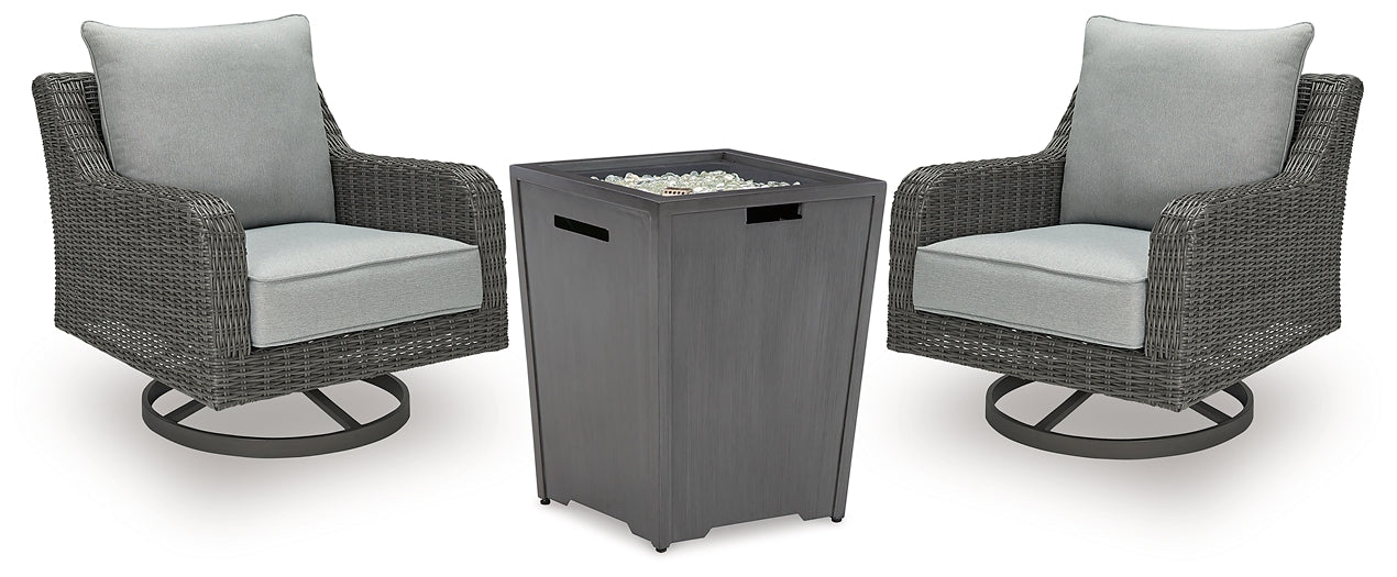 Rodeway South Fire Pit Table and 2 Chairs at Walker Mattress and Furniture Locations in Cedar Park and Belton TX.