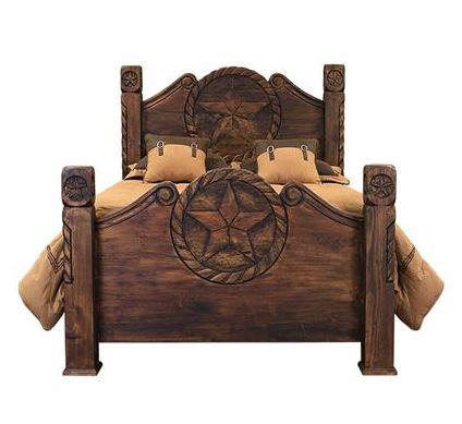 Rustic Country Medio Rope and Stars Bedroom Set at Walker Mattress and Furniture Locations in Cedar Park and Belton TX.