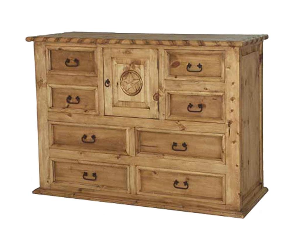 Rustic Honey Pine Rope and Stars Bedroom Set at Walker Mattress and Furniture Locations in Cedar Park and Belton TX.