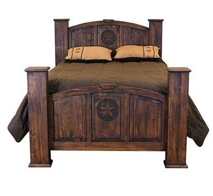 Rustic Mansion Medio Bedroom Set w/Stars at Walker Mattress and Furniture Locations in Cedar Park and Belton TX.