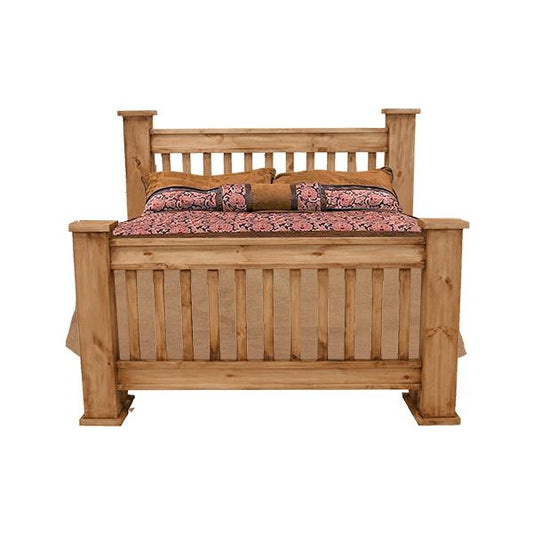 Rustic Mission Honey Pine Bedroom Set at Walker Mattress and Furniture Locations in Cedar Park and Belton TX.