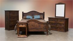 Rustic Promo Medio Bedroom Set w/Star Option at Walker Mattress and Furniture Locations in Cedar Park and Belton TX.