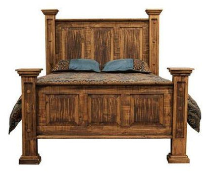 Rustic Rough Pine Bedroom Set at Walker Mattress and Furniture Locations in Cedar Park and Belton TX.