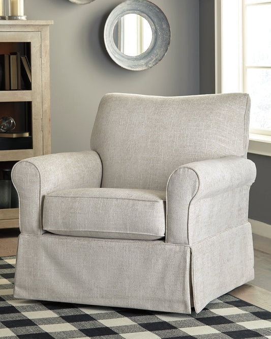 Searcy Swivel Glider Accent Chair at Walker Mattress and Furniture Locations in Cedar Park and Belton TX.