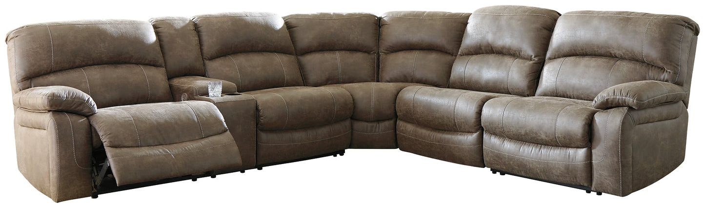 Segburg 4-Piece Power Reclining Sectional at Walker Mattress and Furniture Locations in Cedar Park and Belton TX.