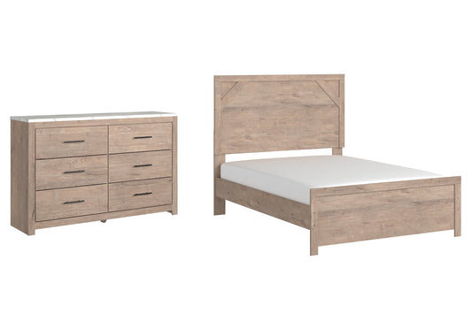Senniberg Full Panel Bed with Dresser at Walker Mattress and Furniture Locations in Cedar Park and Belton TX.