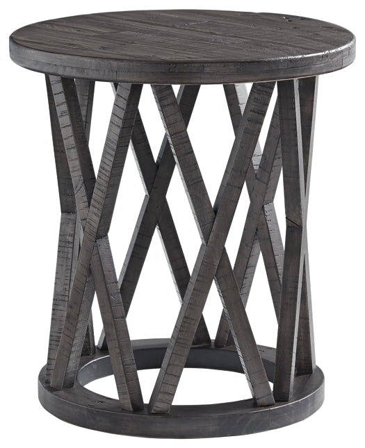 Sharzane Round End Table at Walker Mattress and Furniture Locations in Cedar Park and Belton TX.