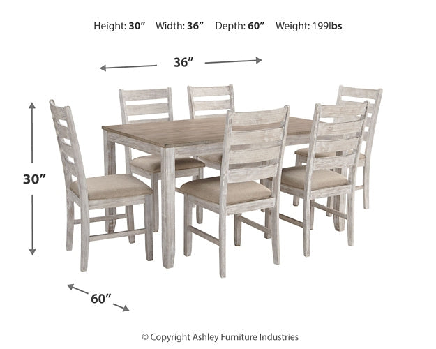 Skempton Dining Room Table Set (7/CN) at Walker Mattress and Furniture Locations in Cedar Park and Belton TX.