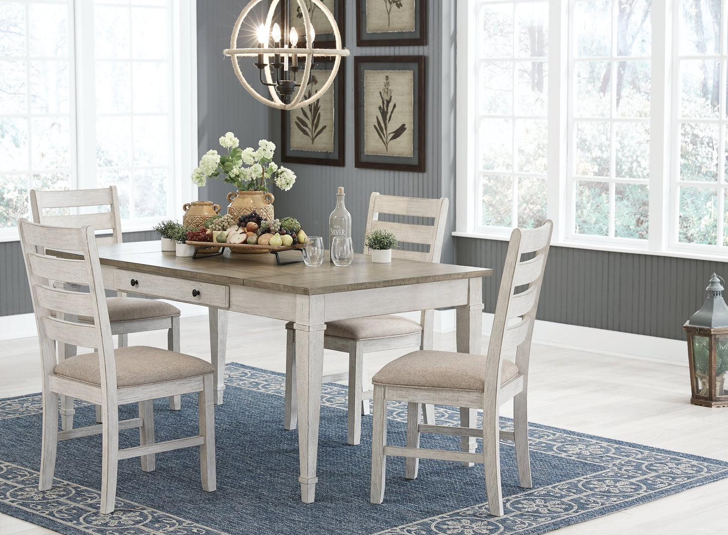 Skempton Dining Table and 4 Chairs at Walker Mattress and Furniture Locations in Cedar Park and Belton TX.