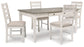 Skempton Dining Table and 4 Chairs at Walker Mattress and Furniture Locations in Cedar Park and Belton TX.