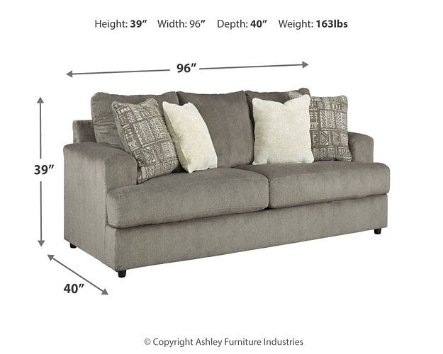 Soletren Sofa and Loveseat at Walker Mattress and Furniture Locations in Cedar Park and Belton TX.