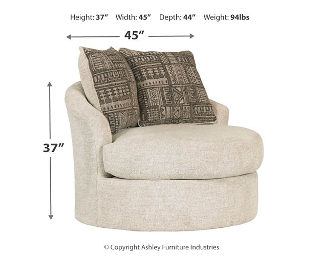 Soletren Swivel Accent Chair at Walker Mattress and Furniture Locations in Cedar Park and Belton TX.