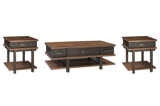 Stanah Coffee Table with 2 End Tables at Walker Mattress and Furniture Locations in Cedar Park and Belton TX.