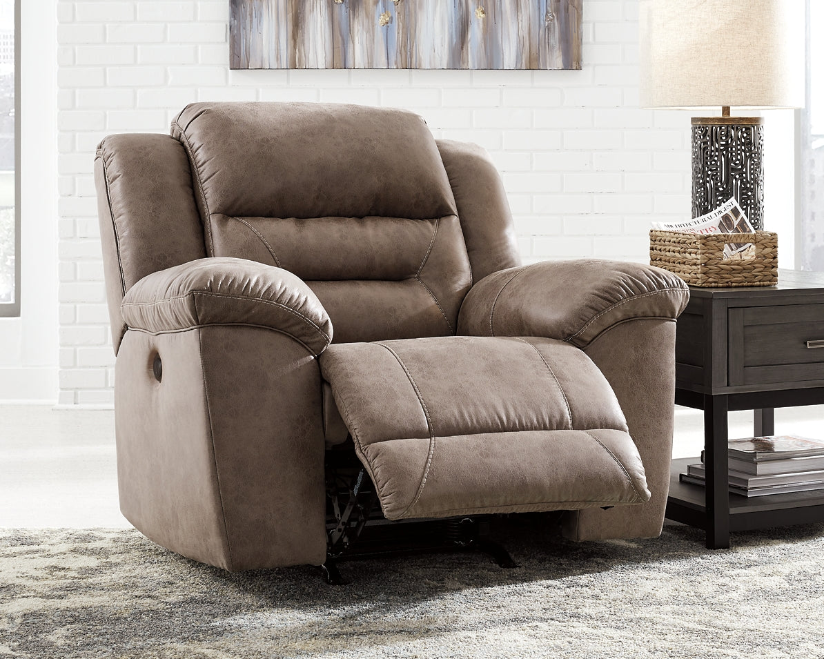 Stoneland Power Rocker Recliner at Walker Mattress and Furniture Locations in Cedar Park and Belton TX.